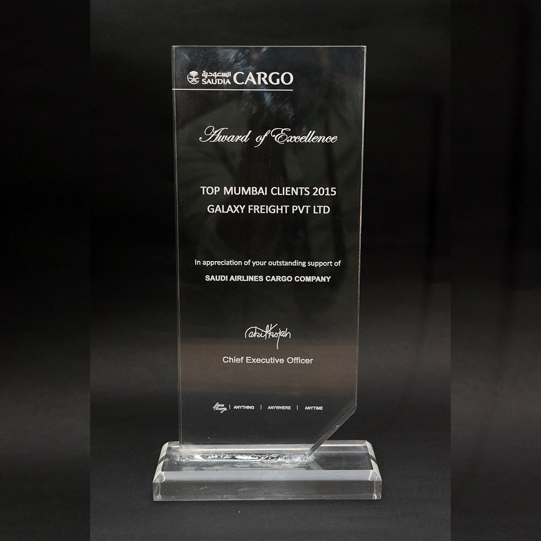 Logistics Certifications Award of Excellence